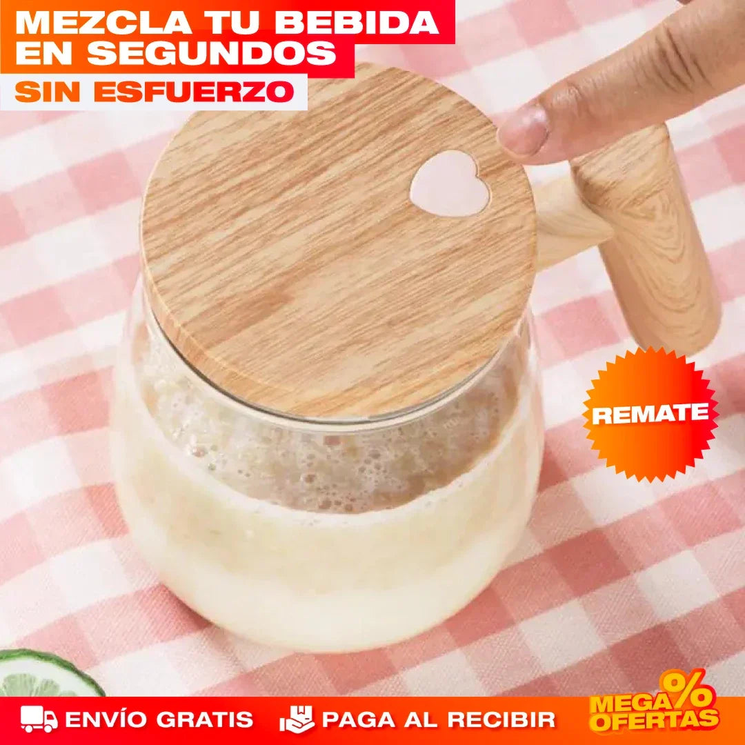 Mug Mezclador de Vidrio Recargable – Alta Calidad