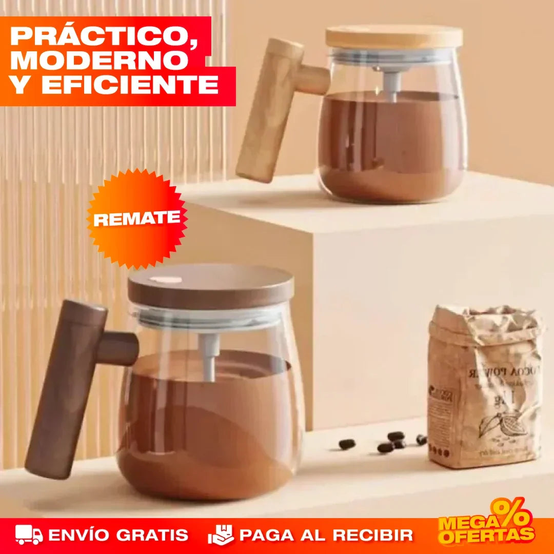 Mug Mezclador de Vidrio Recargable – Alta Calidad