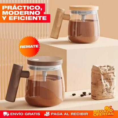 Mug Mezclador de Vidrio Recargable – Alta Calidad