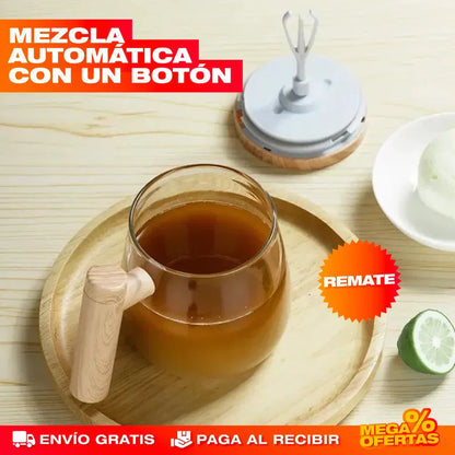 Mug Mezclador de Vidrio Recargable – Alta Calidad