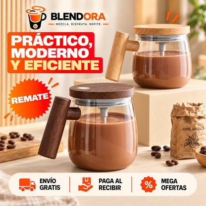 Mug mezclador Blendora práctico, moderno y eficiente