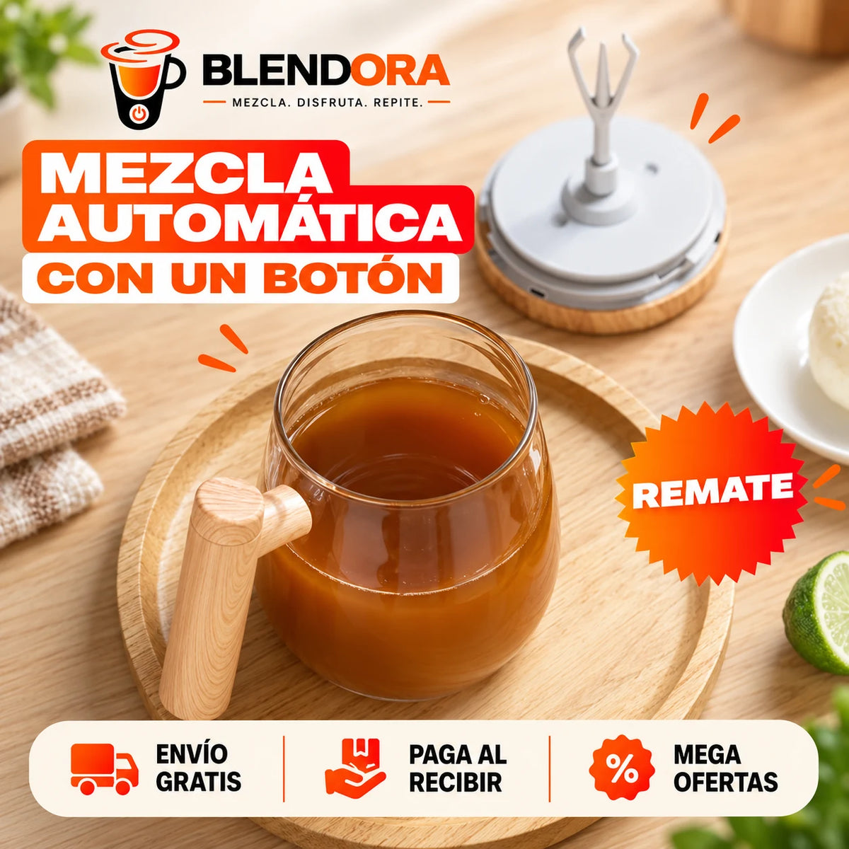 Mug Blendora con mezcla automática con un botón