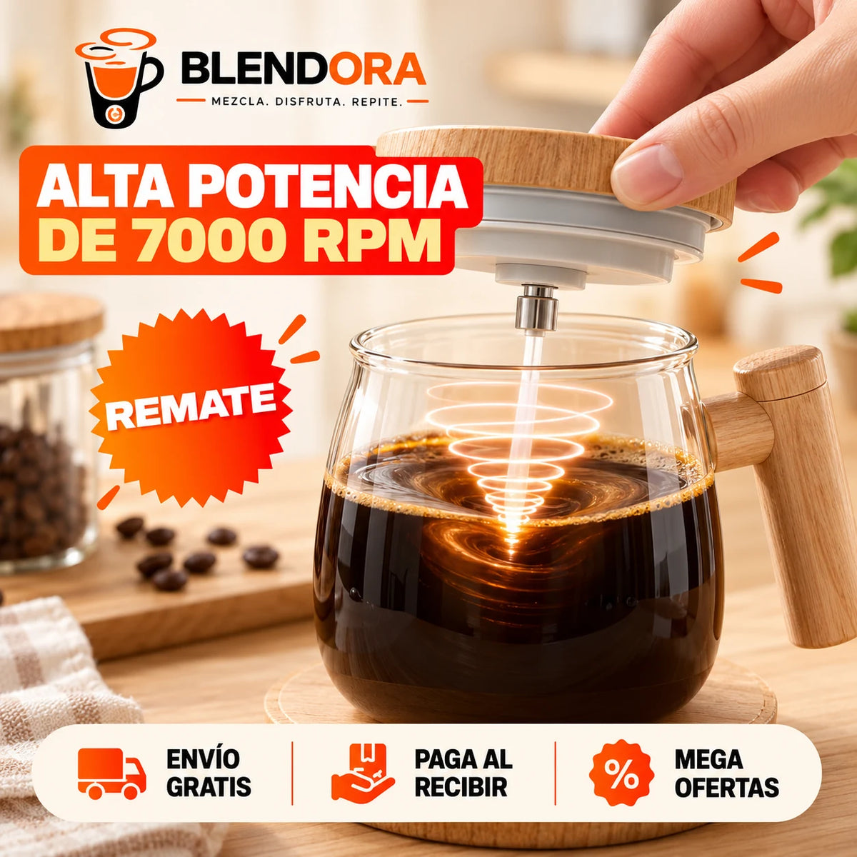 Mug mezclador Blendora de alta potencia